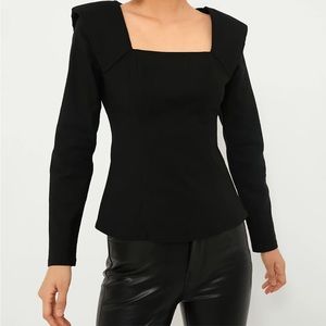 HYACINTH HOUSE

Black Long Sleeve Hepburn Blouse